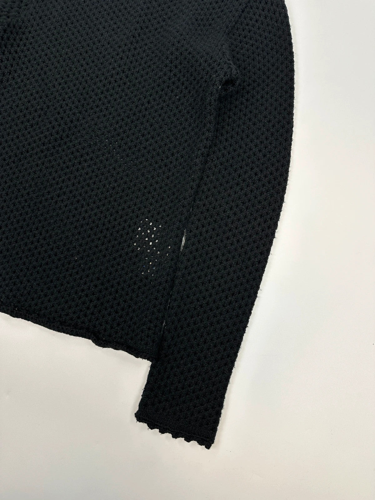 Dolce & Gabbana 00s Black Mesh Wool Knitted Sweater