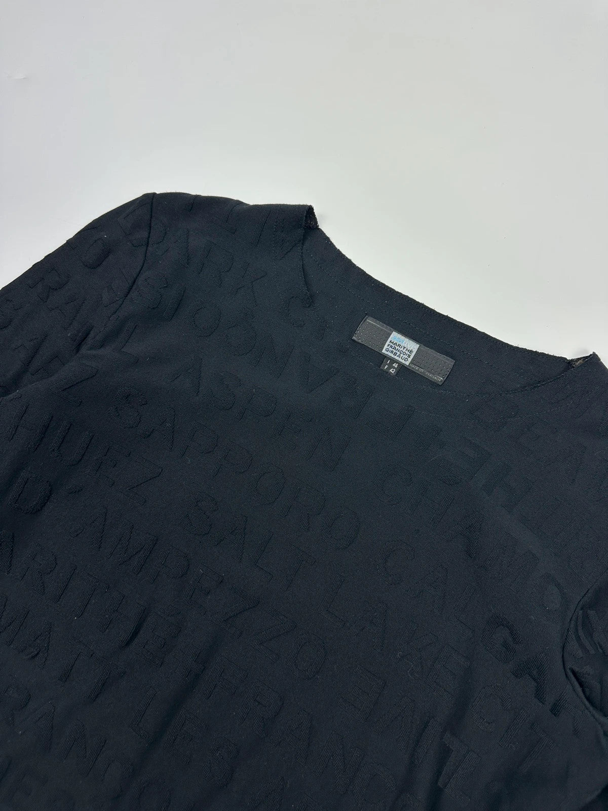 Marithé + François Girbaud 90s Actlive Lettering Black Longsleeves