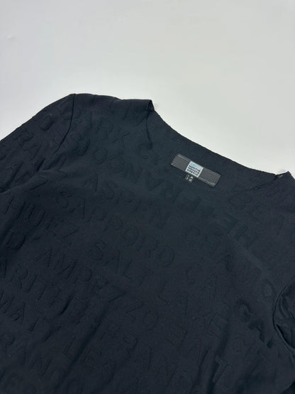 Marithé + François Girbaud 90s Actlive Lettering Black Longsleeves