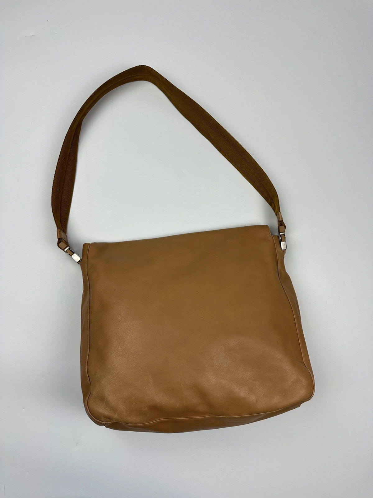 Prada Milano FW99 Beige Leather Messenger Straps Bag