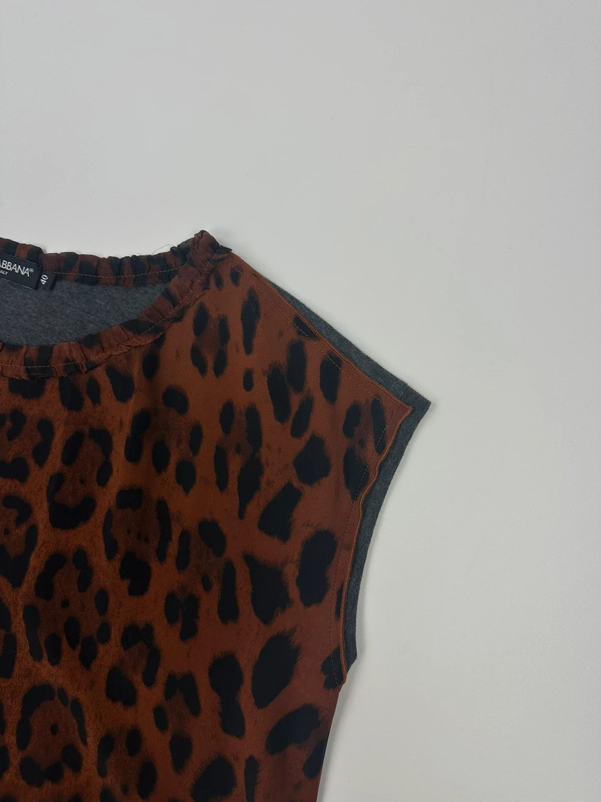 Dolce Gabbana 00’s Leopard Top Tank Top Silk