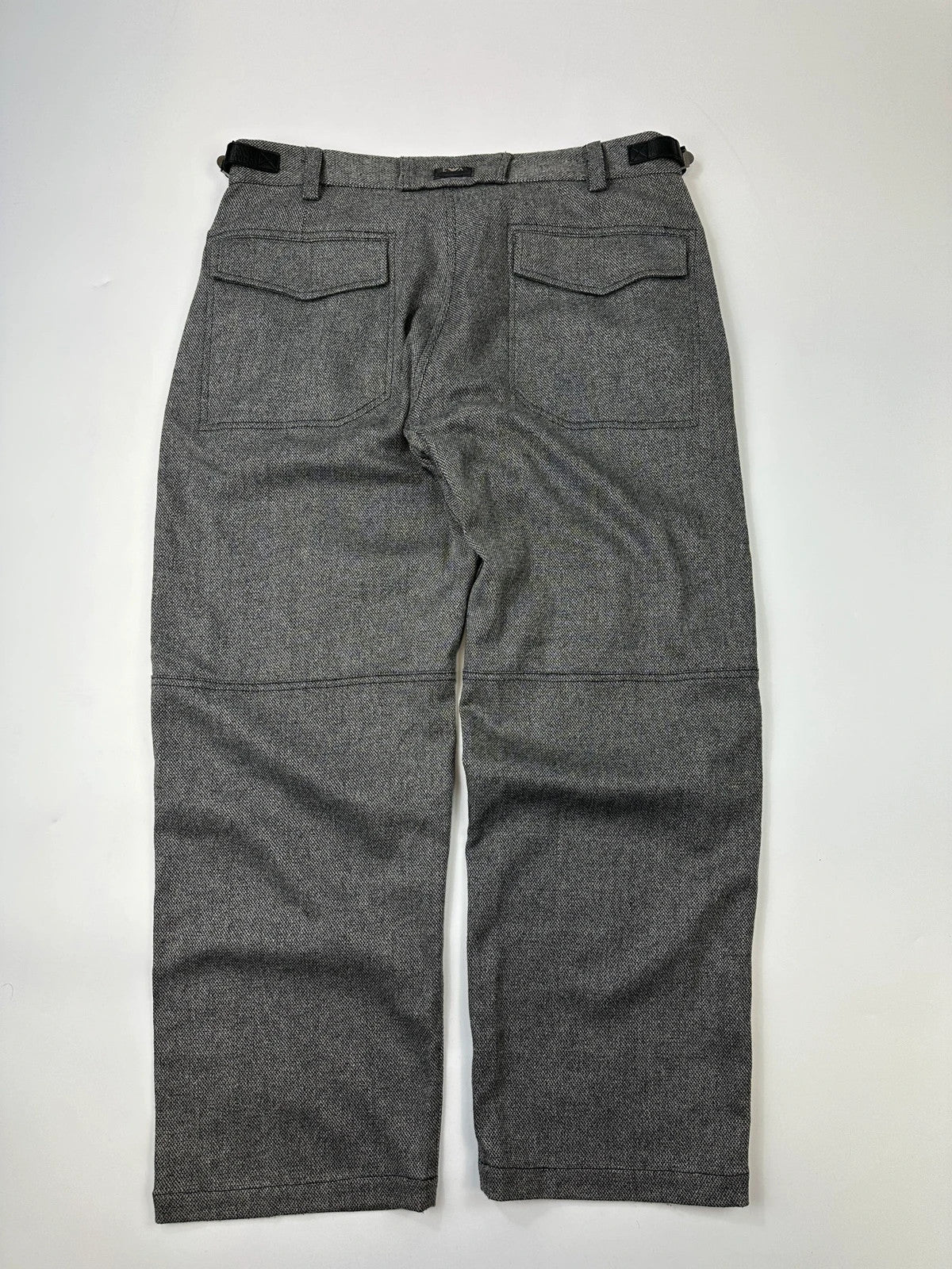 Emporio Armani FW2007 Grey Wool Wide Legs Dress Pants