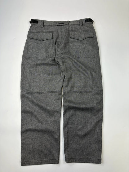 Emporio Armani FW2007 Grey Wool Wide Legs Dress Pants