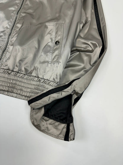 Dolce & Gabbana 00s Nylon Grey Shiny Silver Jacket