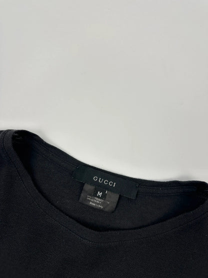 Gucci 00’s Black Silk & Cotton Boxy Short Sleeves Tee