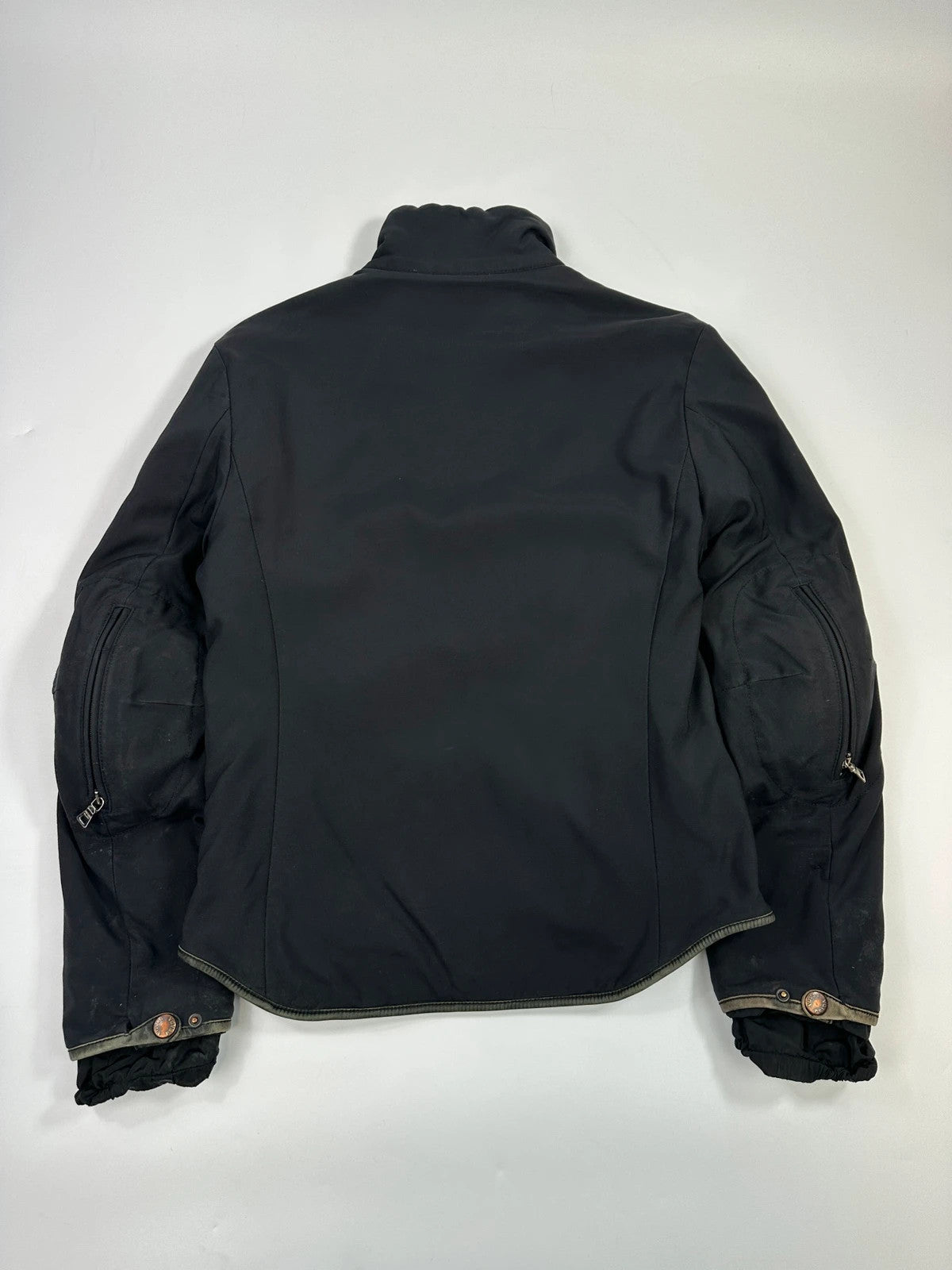 Prada Sport FW1999 Dark Navy Biker Elbow Padded Jacket