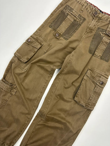 Dolce & Gabbana SS03 Cargo Mesh Khaki Baggy Pants