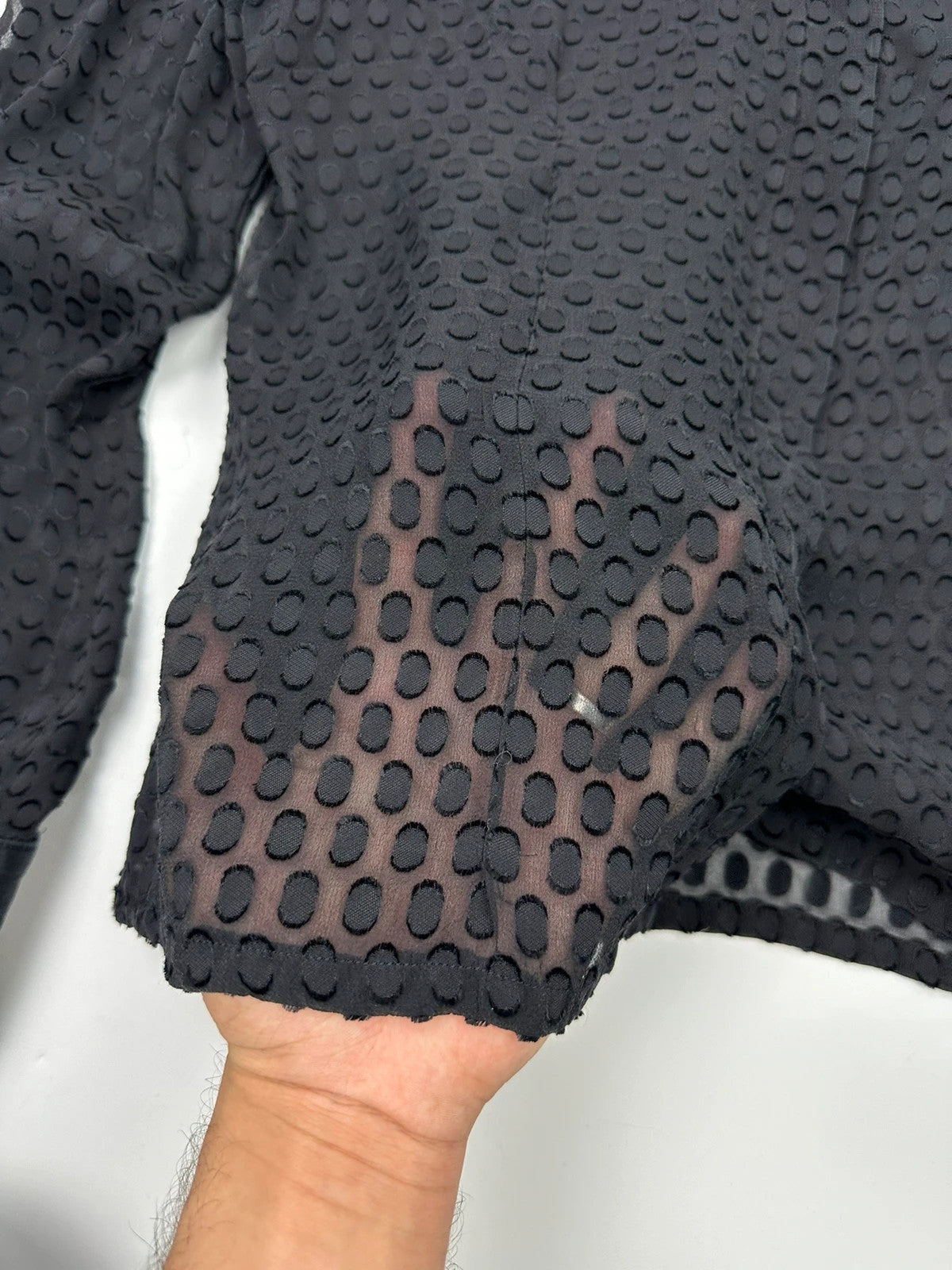 Dolce Gabbana 00’s Black Dotted Light Silk Shirt