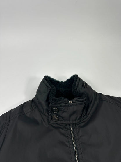 Prada Sport FW2008 Black Sheep Collar Nylon Bomber Jacket