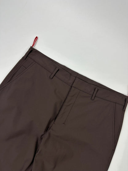 Prada Sport FW2002 Brown Flared Zip Pants