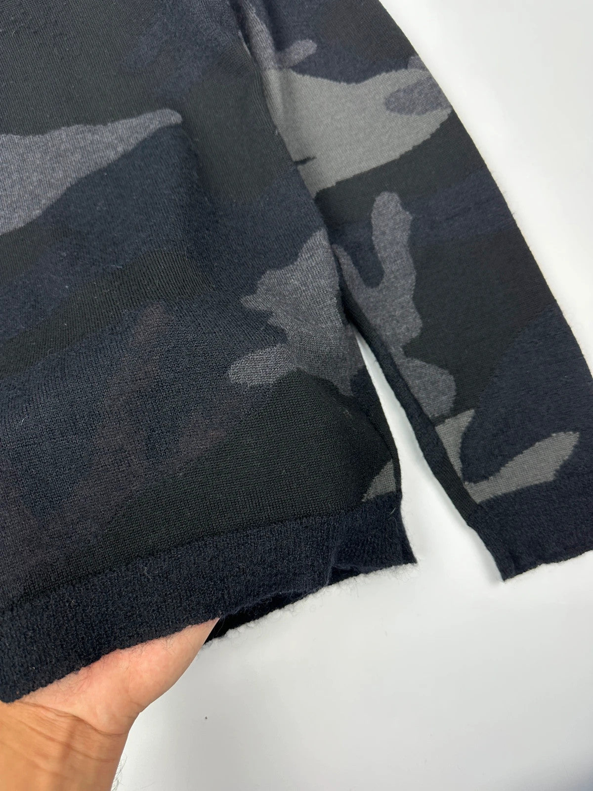 Prada Milano FW2016 Mohair & Wool Dark Camo Knit Sweater