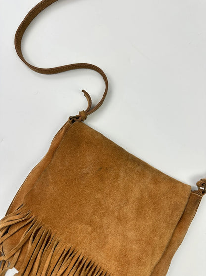 Miu Miu Early 90’s Suede Leather Fringes Cross Body Bag