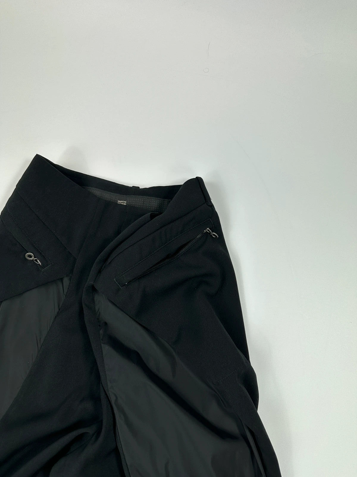 Marithé + François Girbaud 00’s Black Bi materials Black Ballon Wrap Pockets Wide Legs Pants