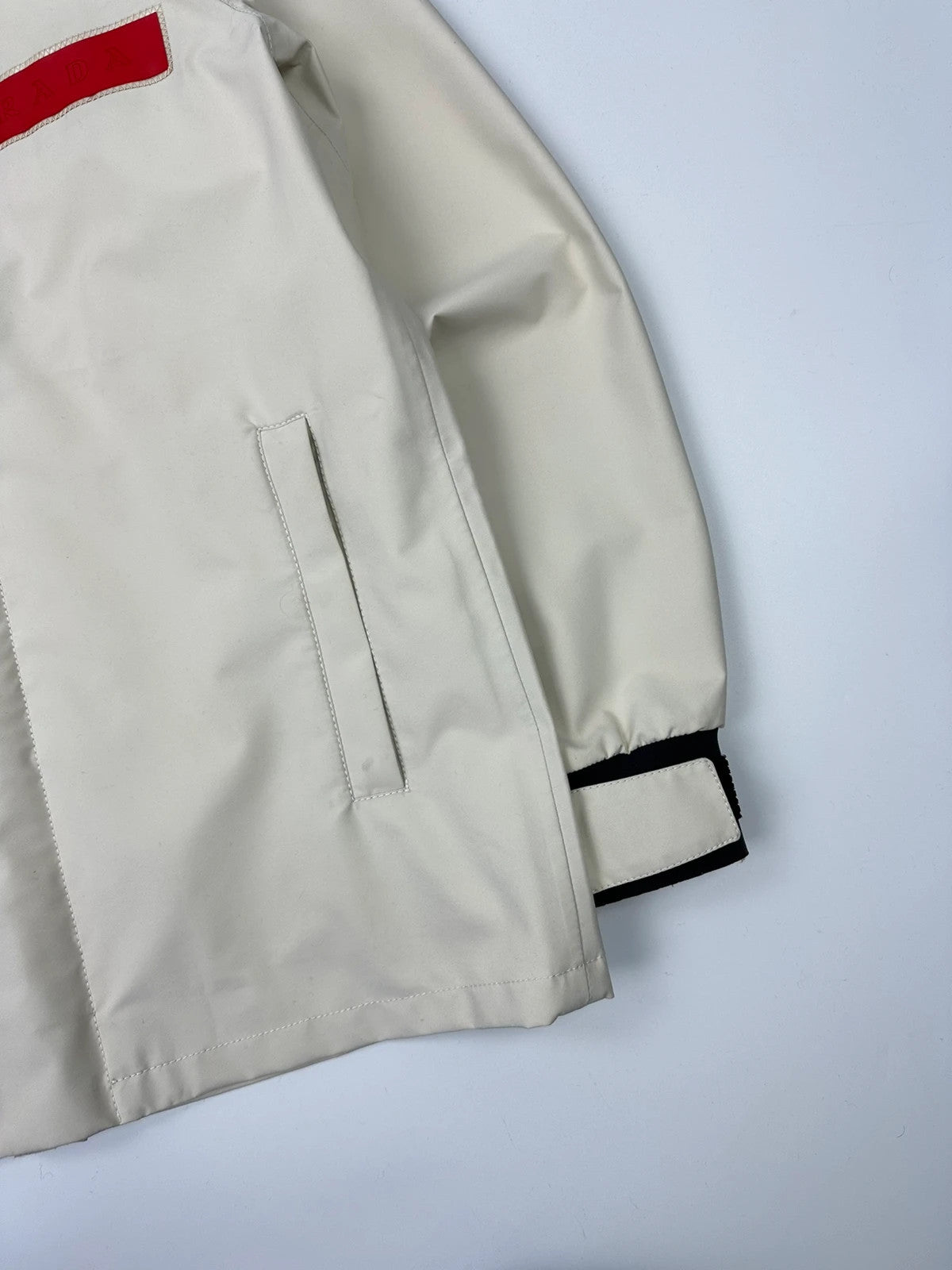 Prada Sport FW2000 White Sailing Rain Jacket Gore-TexTapped Seam