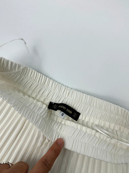 Plein Sud 00’s White Long Pleats Skirt