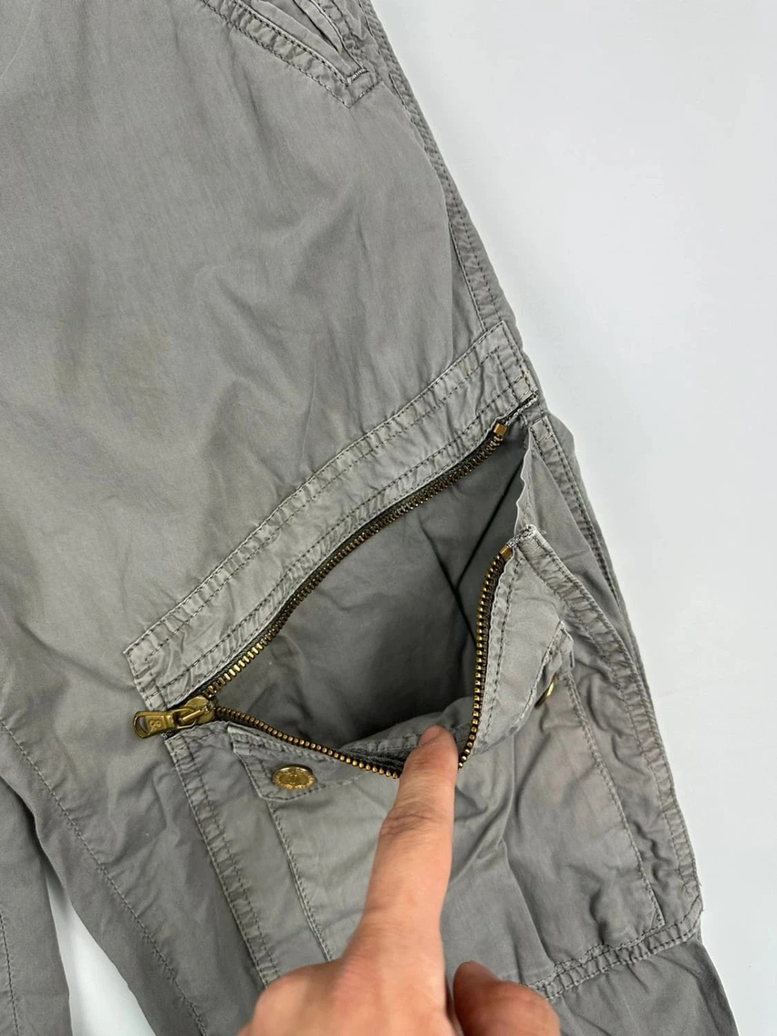 Dolce Gabbana Grey 2003 Cargo Zip Pants