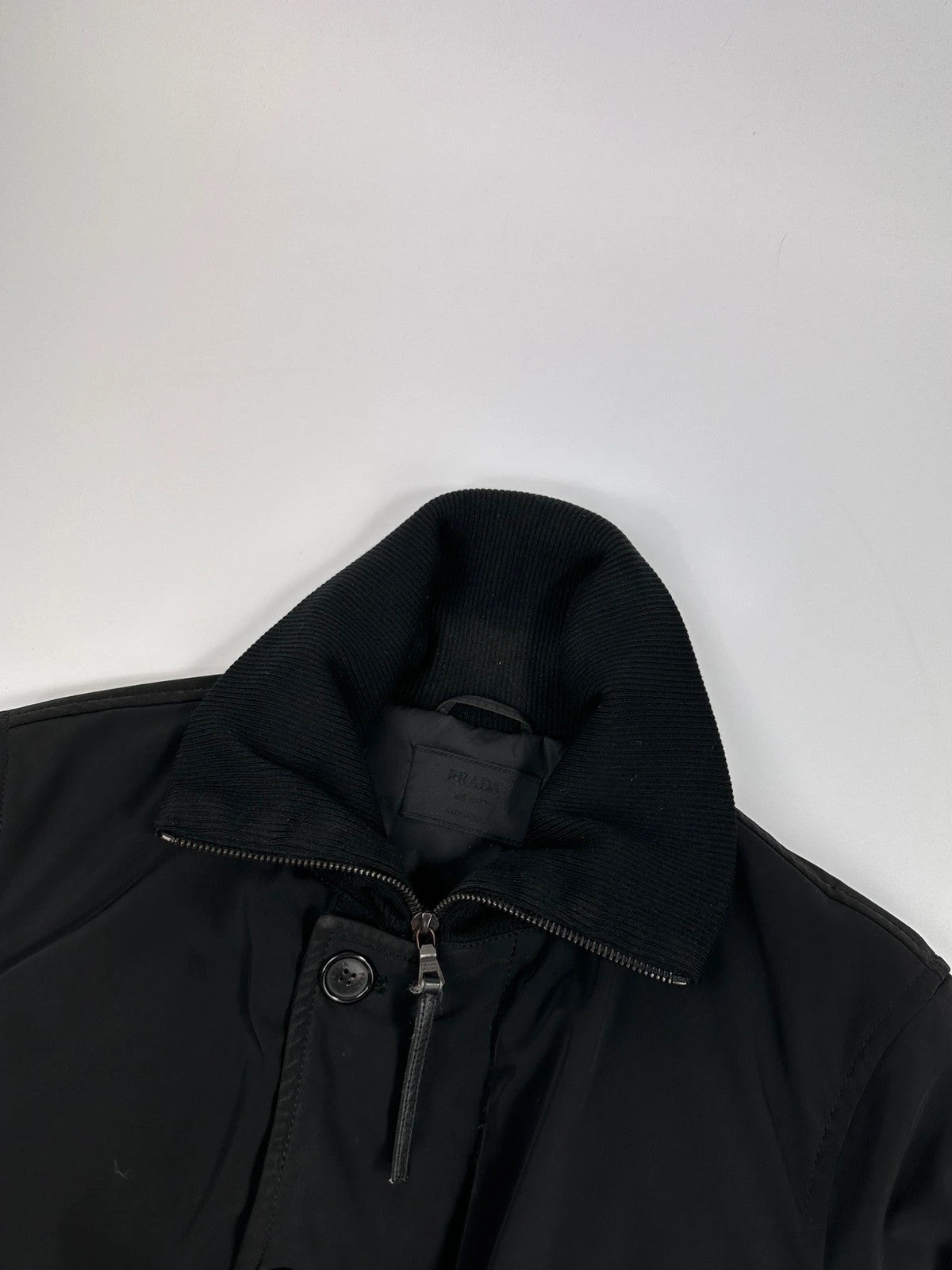 Prada Milano FW2004 Black Down Puffer Bomber Jacket