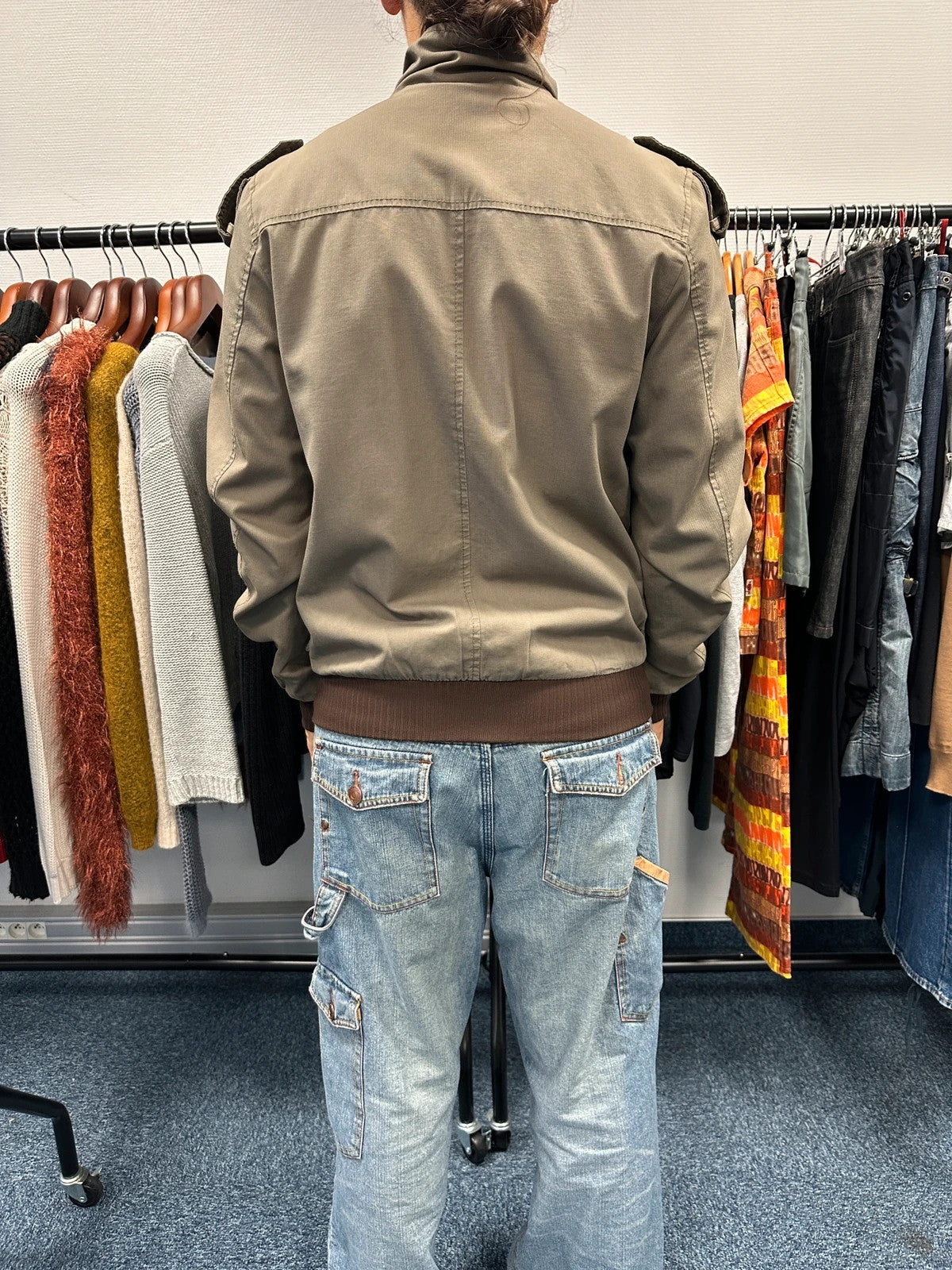 Dolce & Gabbana 00’s Cotton Khaki Army Bomber Jacket