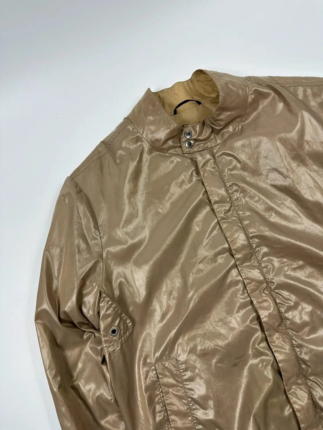 Gucci 00s Gold Cream Light Shiny Nylon Jacket