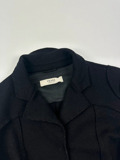 Prada Milano SS2007 Wool Black Blazer Jacket Casual