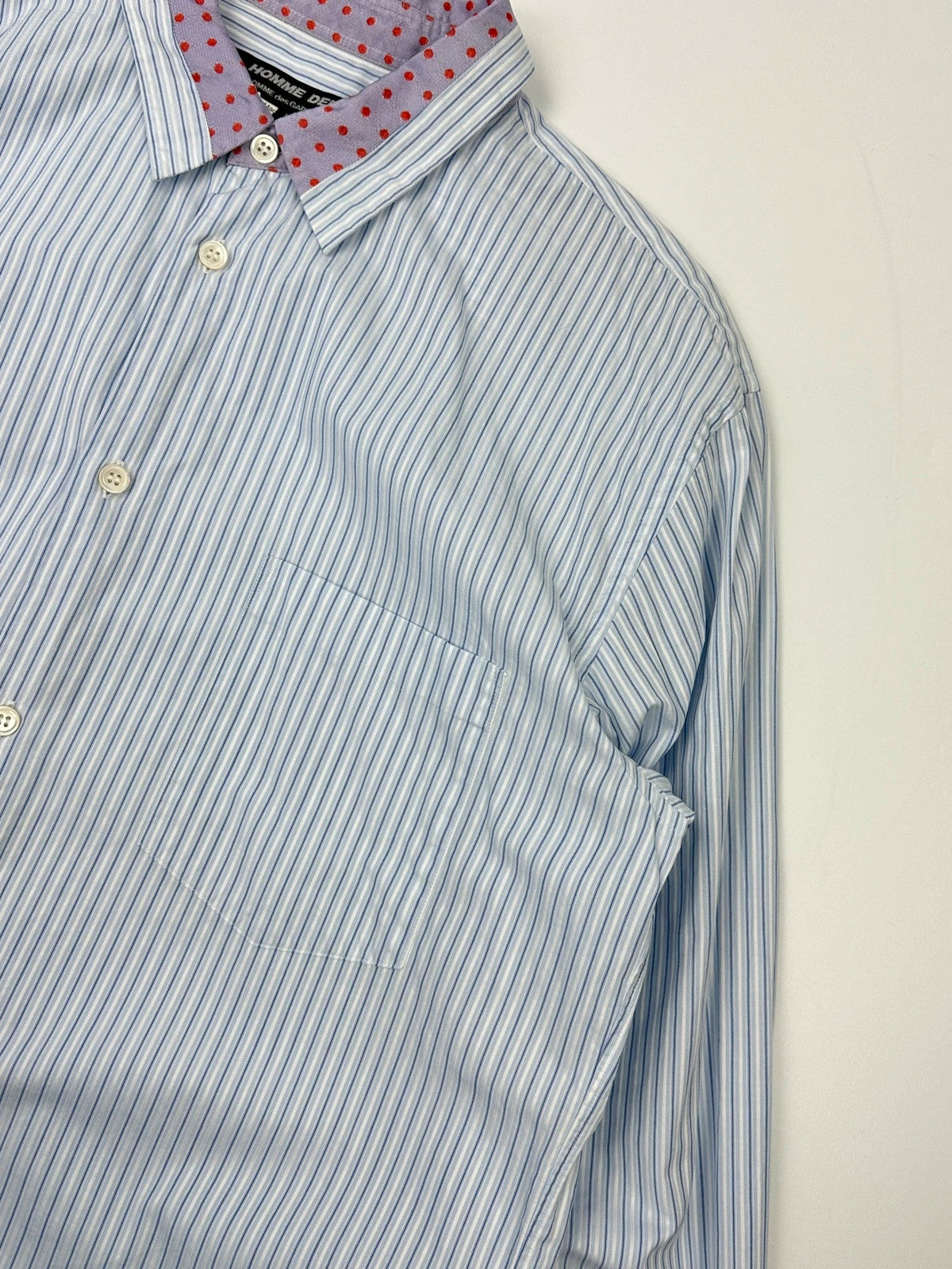 Comme Des Garçons Homme Deux AD2015 Bleu Stripes Longsleeves Shirt