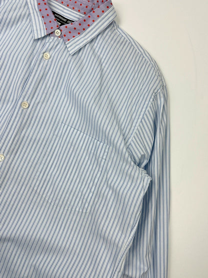 Comme Des Garçons Homme Deux AD2015 Bleu Stripes Longsleeves Shirt