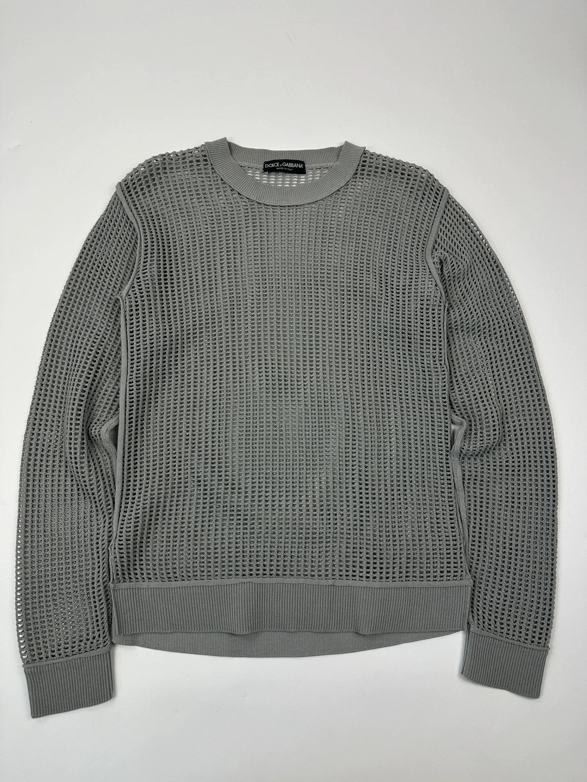 Dolce & Gabbana 00’s Grey Mesh Knit Sweater