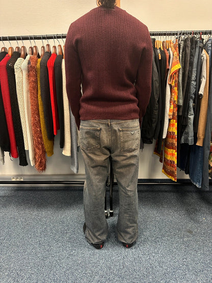 Prada Sport FW2008 Burgundy Wool Knit Sweater