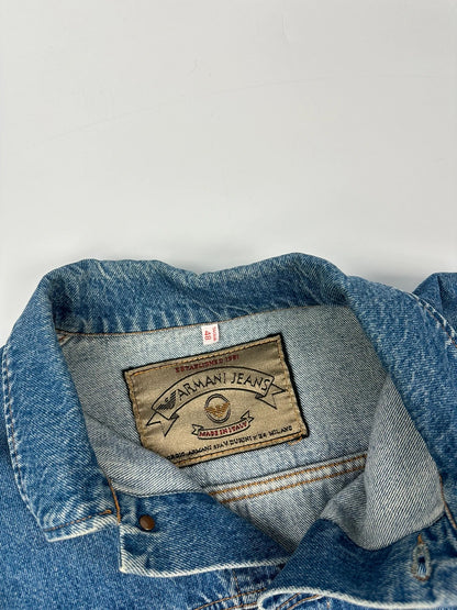 Armani Jeans 90’s Navy Blue Boxy Cut Denim Jacket