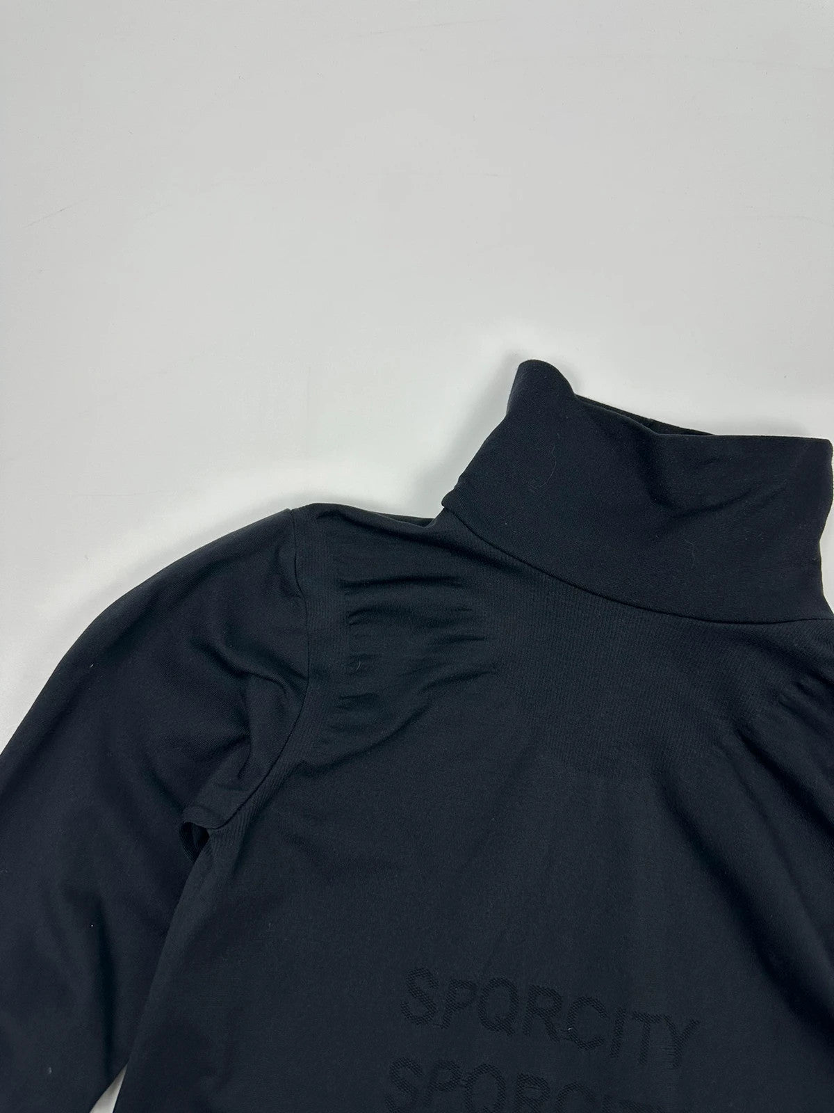 Marithé + François Girbaud 90’s Dark Navy High Neck Sporty Top