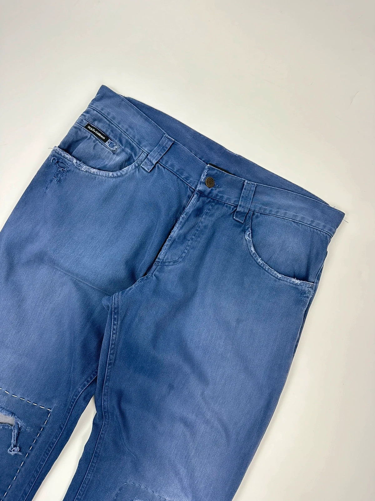 Dolce & Gabbana 00’s Repair French Blue WorkWear Denim Pants