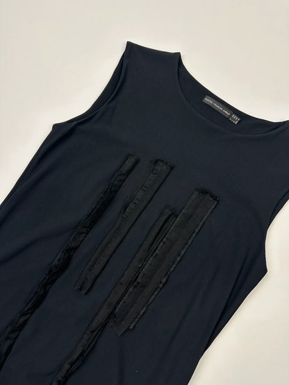 Marithé + François Girbaud 00’s Dark Navy Double Layer Tank Top
