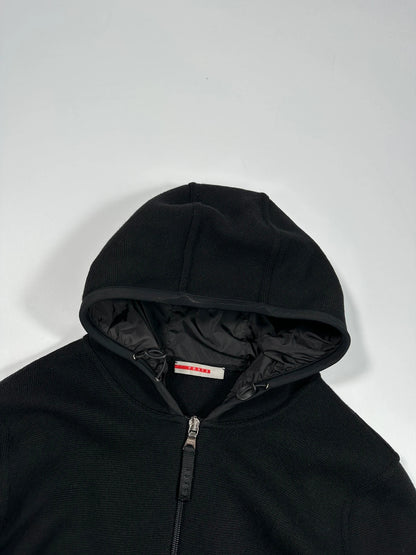 Prada Sport FW2006 Black Wool Hooded Jacket
