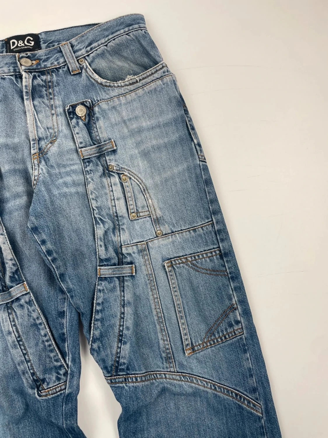 Dolce Gabbana 00’s Pockets Patchwork Jeans Pants Denim