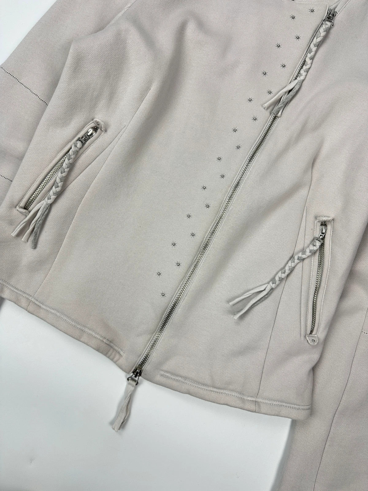 Marithé + François Girbaud 00’s Studded Side Zip Cottons Jacket