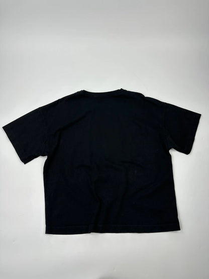 Acne Studio Black Oversized Boxy Crop Black Thick Cotton Tee