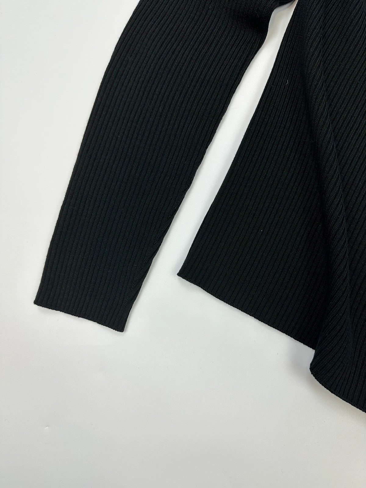 Prada Milano 00’s Black Ribbed Wool & Silk Longlseeves