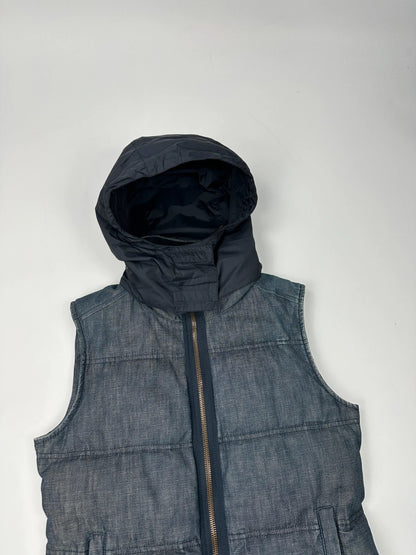 Prada Sport FW01 Denim Puffer Hooded Down Jacket
