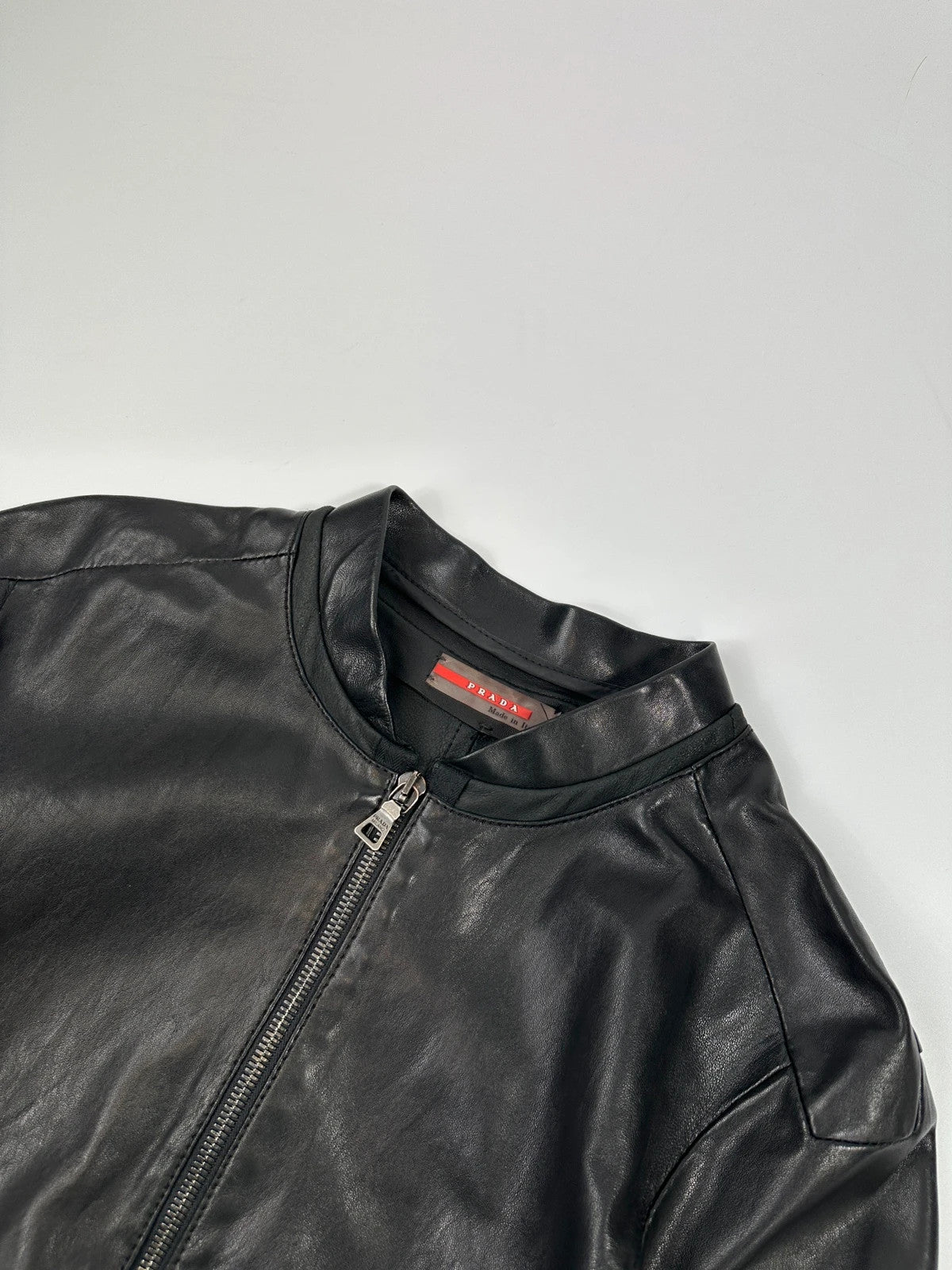 Prada Sport SS2006 Black Leather Jacket