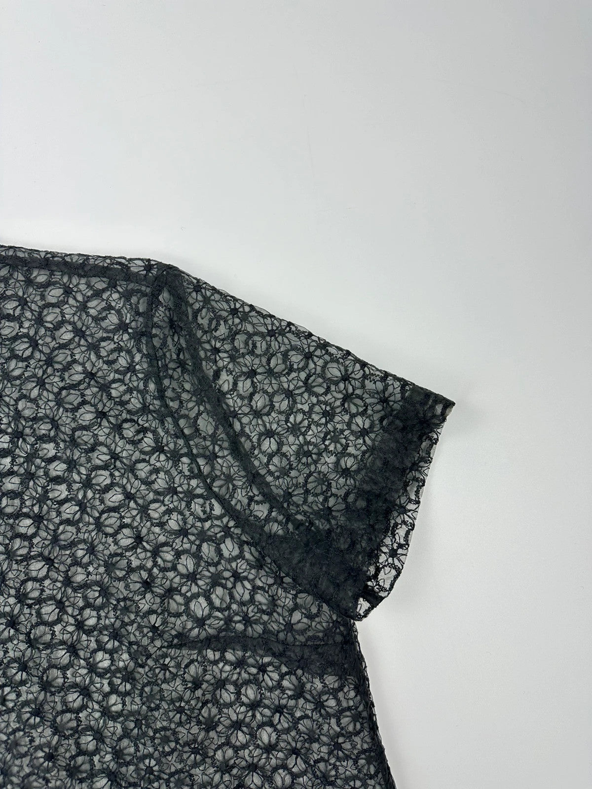 Dolce & Gabbana 00’s Laces Mesh See Trough Black Shirt