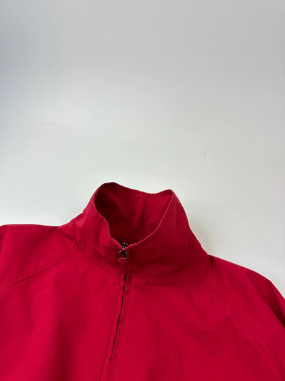 Prada Sport SS2000 Red Rose Nylon Windbreaker Nylon Bomber Jacket