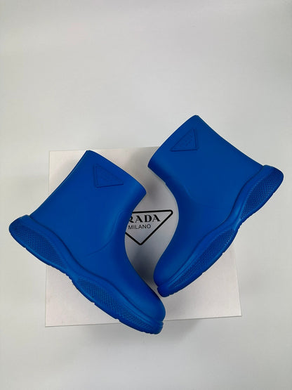 Prada Electric Blue Astroboy Boots Triangle
