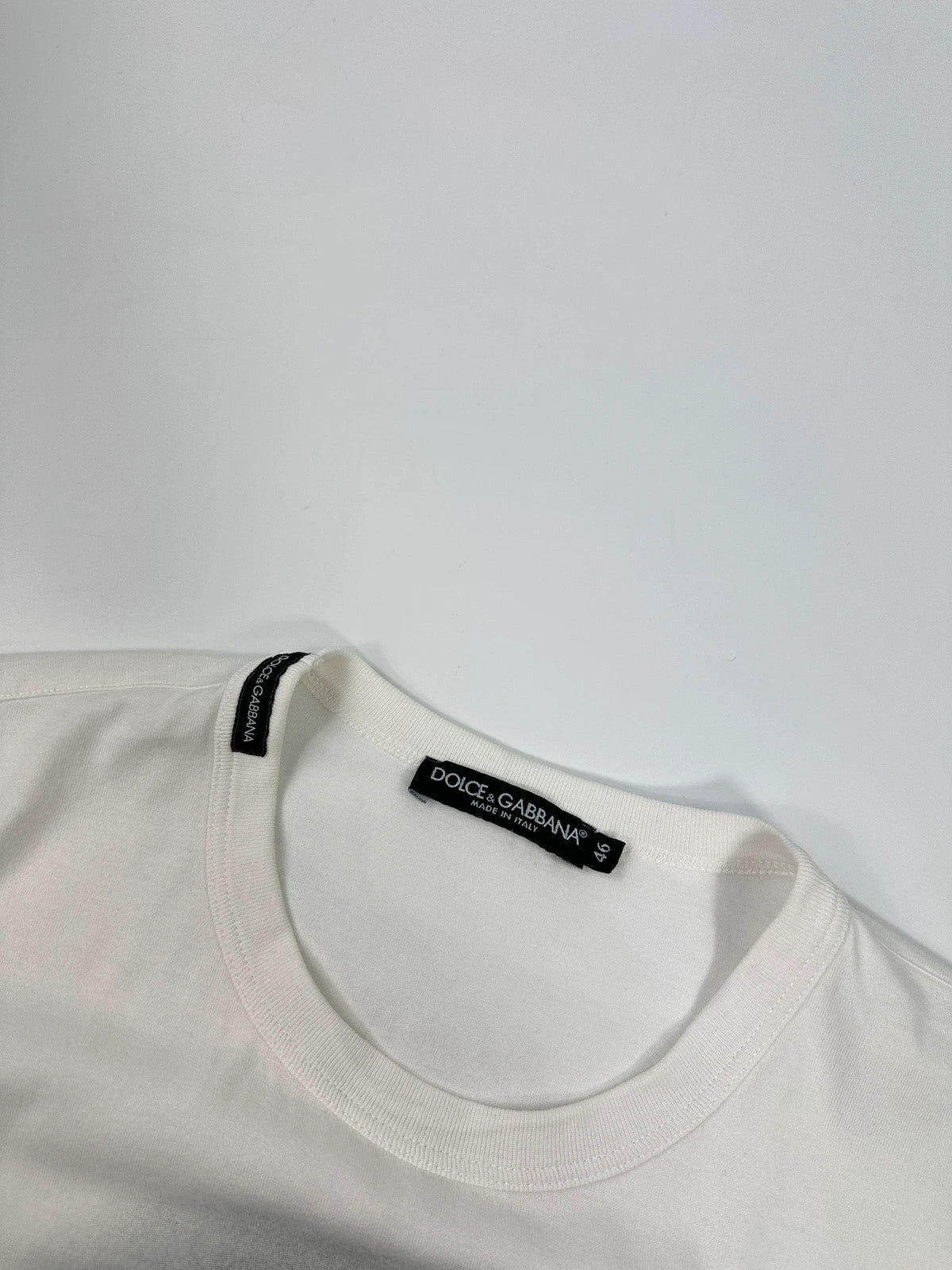 Dolce & Gabbana 2000s Monica Bellucci White Printed Tee