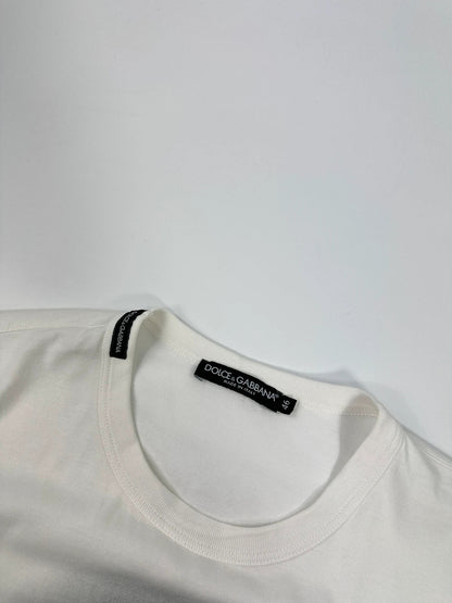 Dolce & Gabbana 2000s Monica Bellucci White Printed Tee