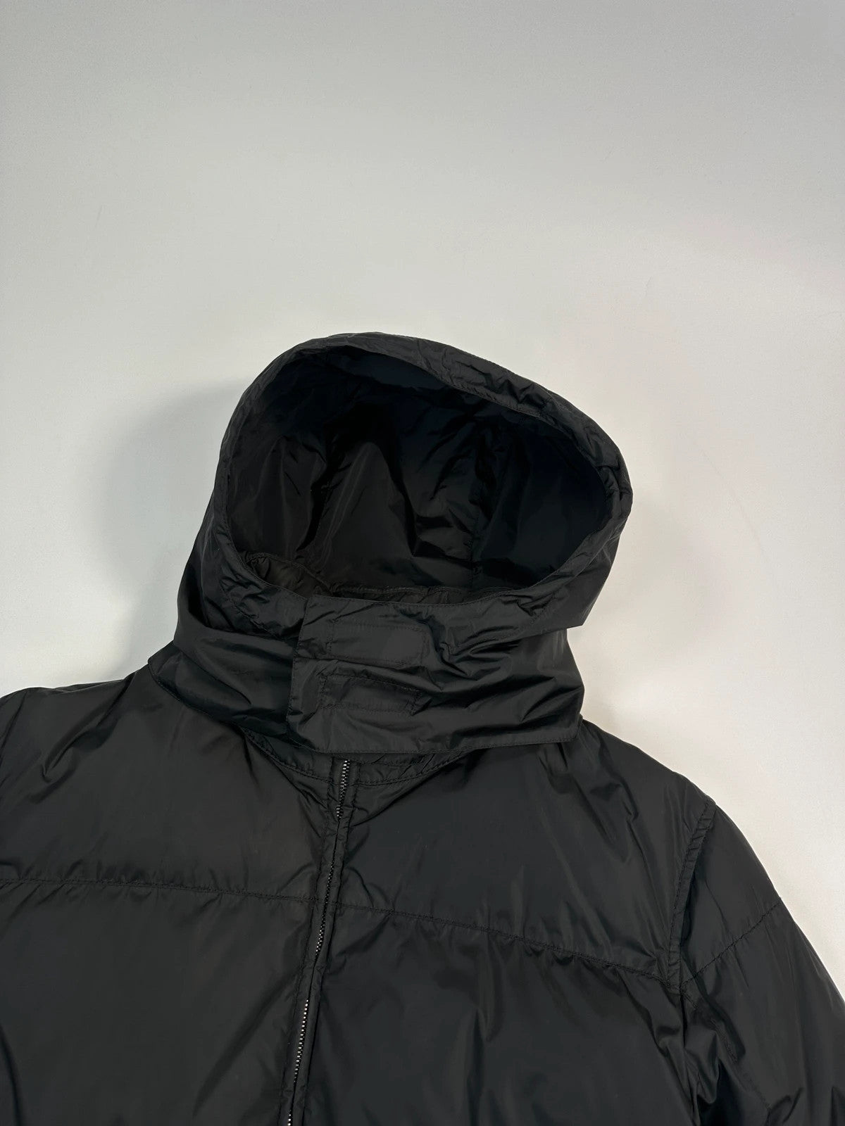 Prada Sport FW2008 Black Nylon Down Hooded Puffer Jacket