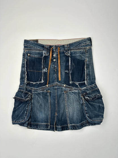 Marithé + Francois Girbaud SS2001 Denim Destroy Skirt