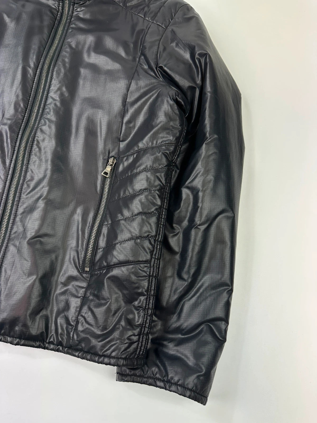 Prada Sport FW2008 Black Crinkle Nylon Padded Jacket