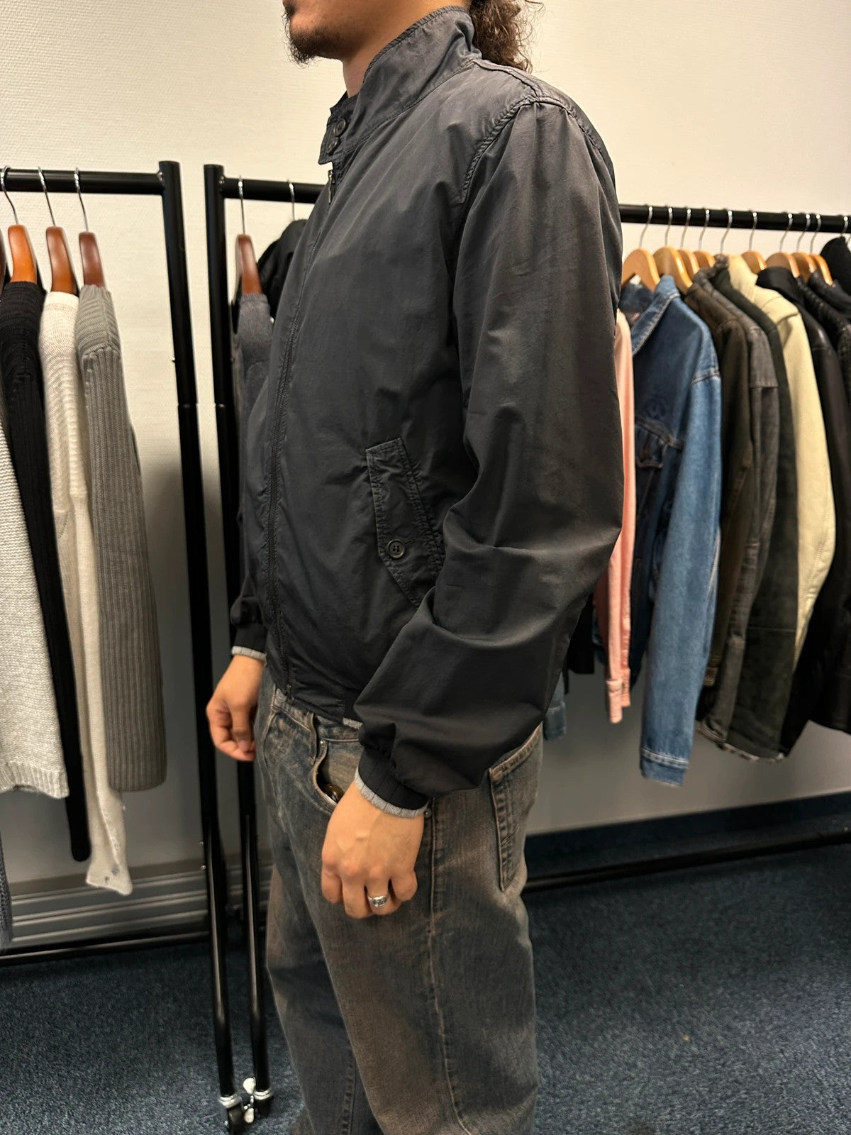 Prada Milano SS2007 Navy Blue Cotton Light Bomber Jacket