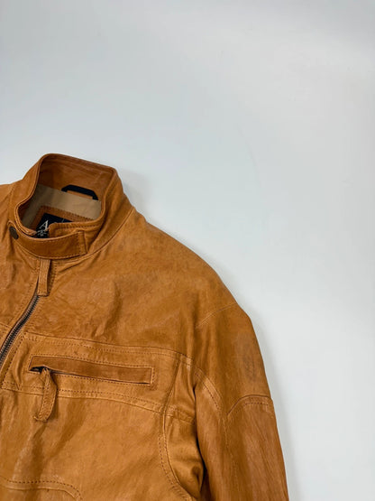 Armani Jeans 00’s Camel Leather Jacket
