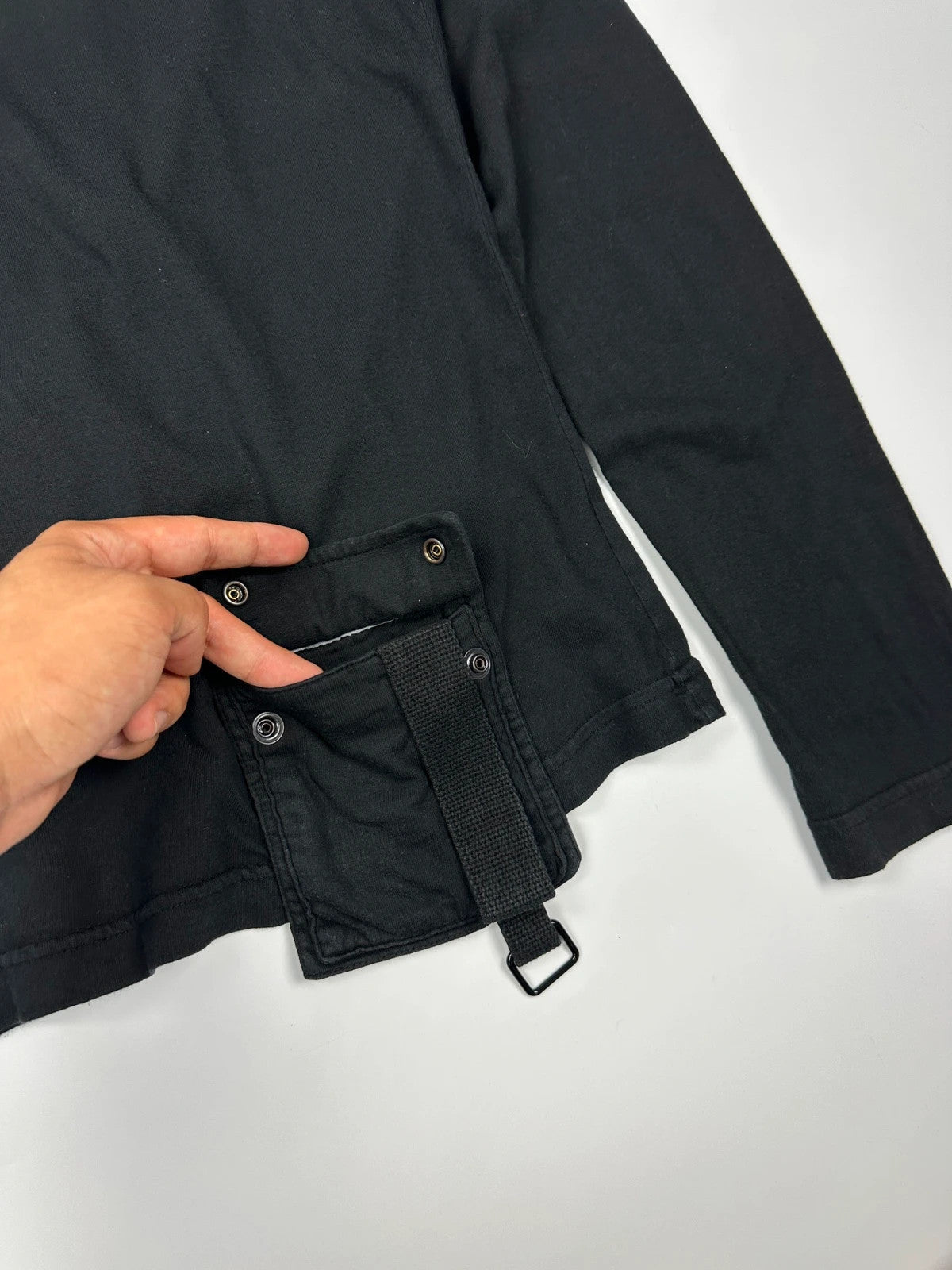 Dolce & Gabbana SS04 Cargo Pocket Military Army Black Longsleeves Tee